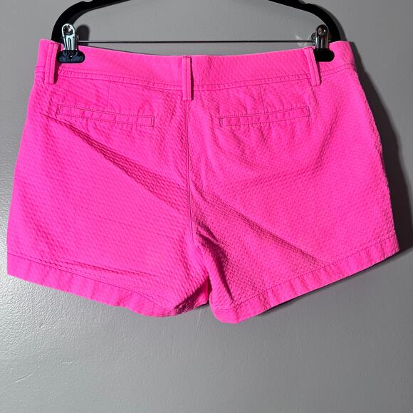 Lilly Pulitzer Callanan Shorts Size 12 Pink Textured Cotton Resort Preppy - Picture 2 of 8